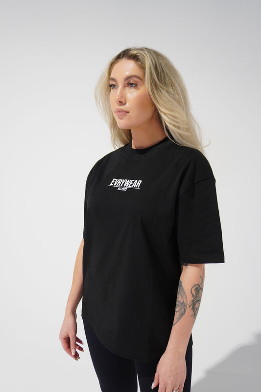 Women's Oversized T-shirt Black - EVRYWEAR