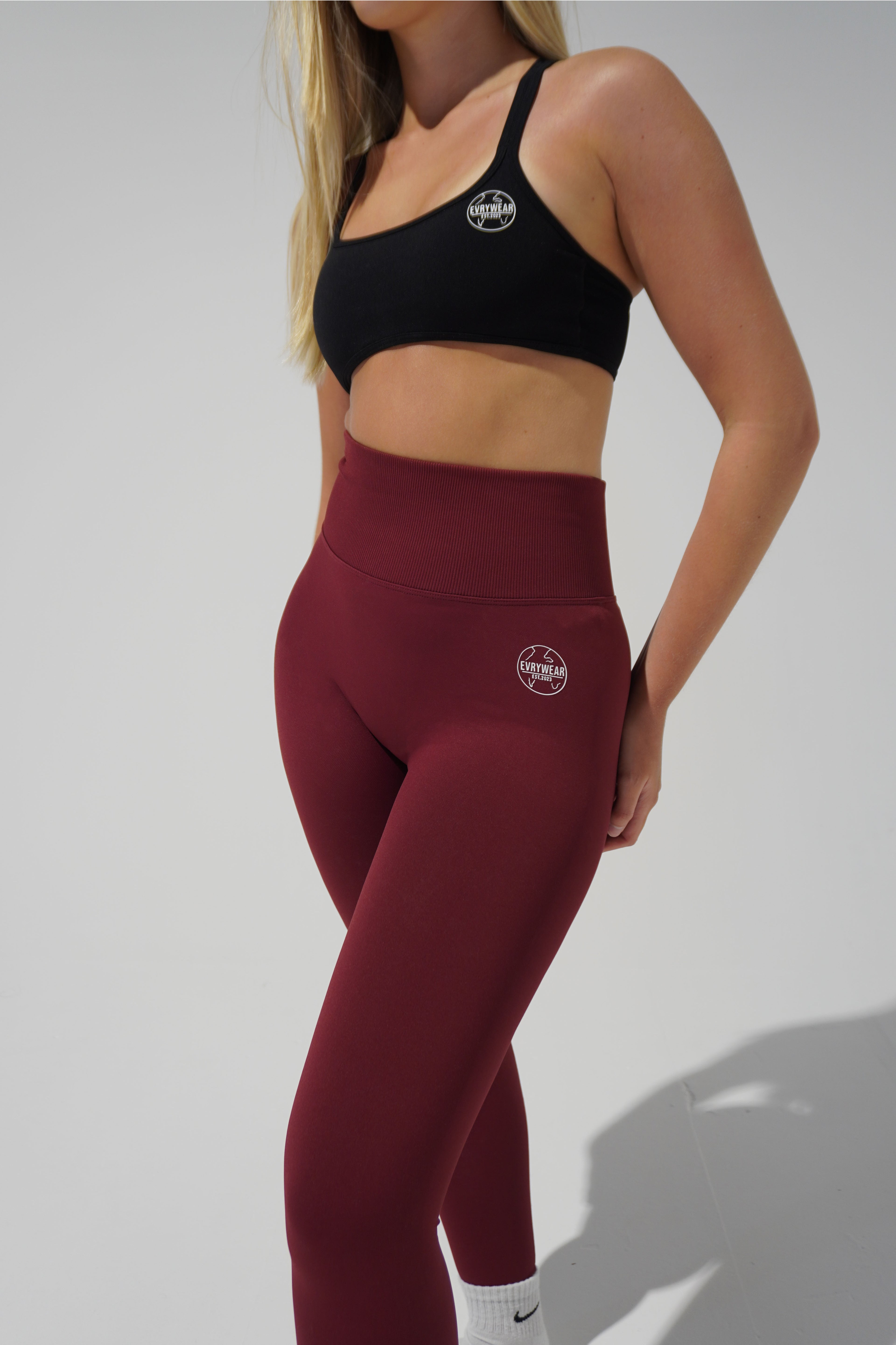 Burgundy Seamless Leggings - EVRYWEAR